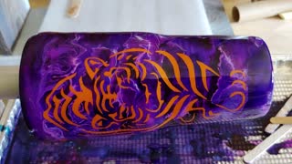 Purple with Tiger Tumbler