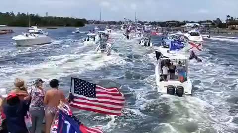 Trump boat parade in Jupiter Florida