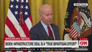 Biden Won't Sign Infrastructure Deal Without Reconciliation Bill