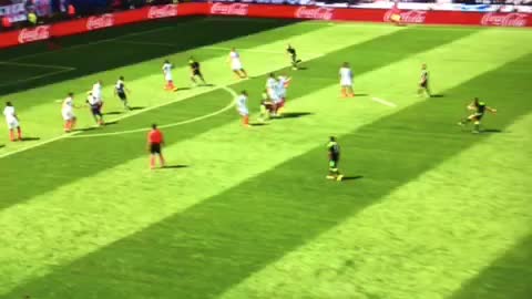 GOAL!! Gareth Bale spectacular free - kick goal vs England