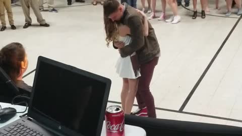 Marine Surprises Sister at School Dance