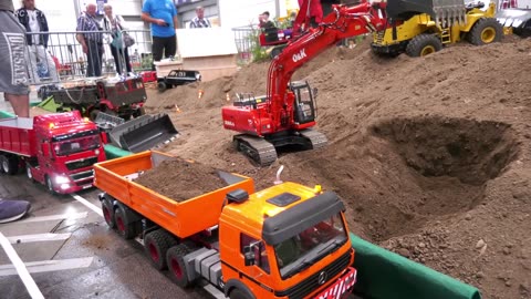 Mega RC Construction Site RC Trucks RC Excavators Dump Truck Wheel Loader Dozer RC Tractors Vehicles