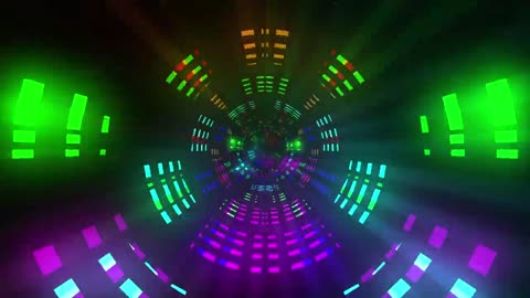 4K Abstract Sci Fi Tunnel VJ Motion Background Neon Light Tunnel Free VJ Loops 4K VJ Loops