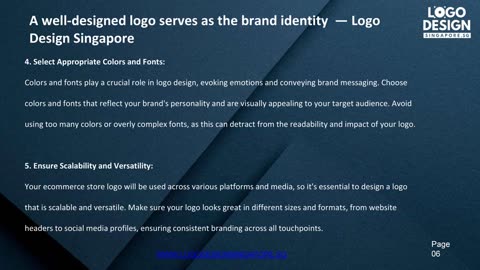 A well-designed logo serves as the brand identity — Logo Design Singapore