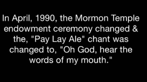 Mormon Secret temple Rituals LDS endowment ceremony