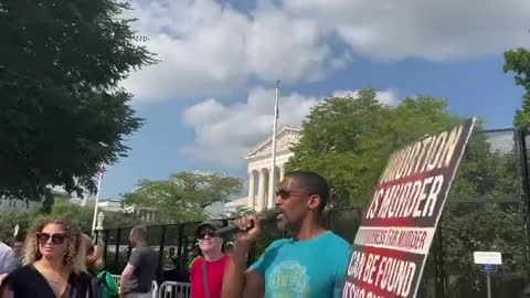 Pro-life man lectures anti-life movement: “Satan is not in charge. Satan already lost.”