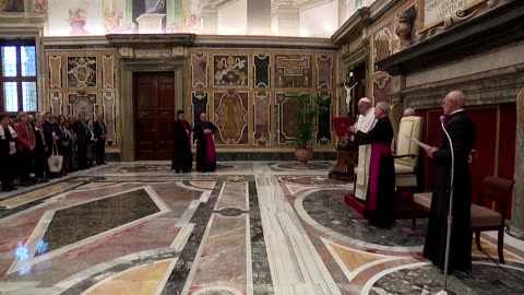 Pope asks aide to read speech during audience