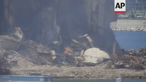 Beirut port silo risks collapse amid fire