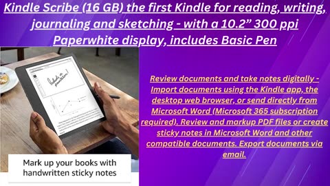 Kindle Scribe 16 GB the first Kindle for reading, writing, journaling and sketching