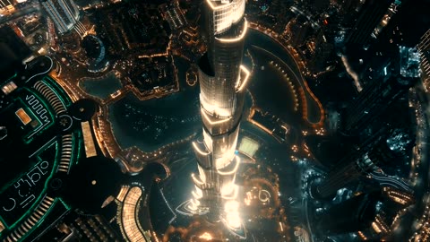 Evening view of Burj Khalifa