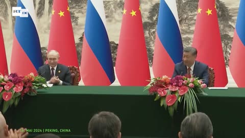 Gemeinsame Pressekonferenz von Wladimir Putin und Xi Jinping in Peking