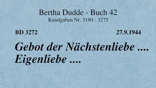 BD 3272 - GEBOT DER NÄCHSTENLIEBE .... EIGENLIEBE ....