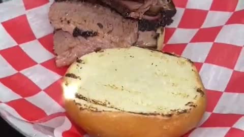 Smoked brisket sandwich