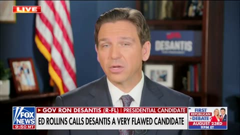 The day after the renewed assault on President Trump this is what Ron DeSantis wants to talk about.