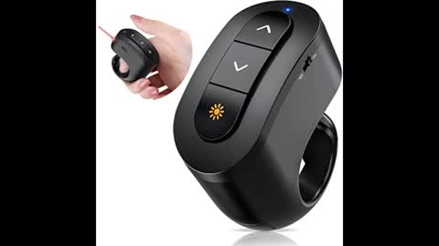 Review: DinoFire Wireless Presenter Remote Finger Ring USB Rechargeable Presentation Clicker Pr...