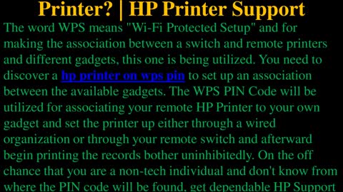 Where To Find WPS Pin On HP Printer? | HP Printer Support