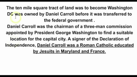 Washington DC Was Built On Land Previously Known As Rome~ The Owner Of This Land Was Called Francis Pope!