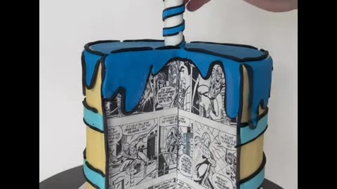 Cartoon fondant cake