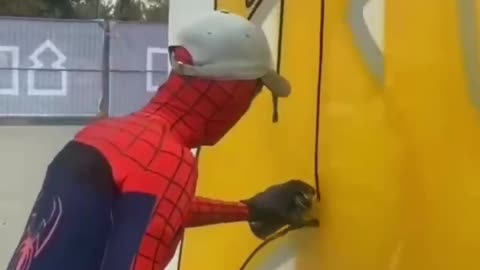 Spider-Man street graffiti