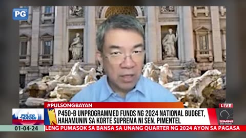 P450-B unprogrammed funds ng 2024 national budget, hahamunin sa Korte Suprema ni Sen. Pimentel