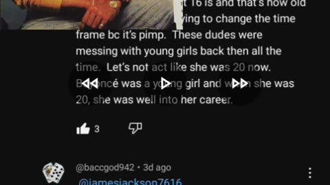 16 Year Old Beyonce Bust Down for a Pimp? #alleged #allegedly #comments #reactionshorts