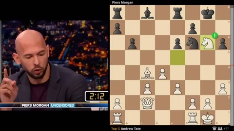 Andrew Tate Vs Piers Morgan - Chess Game with Digital Board On Screen