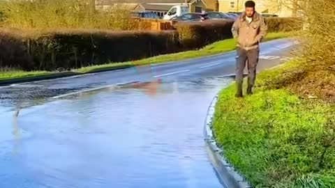 DESTROYED BY CAR SPEEDING THROUGH PUDDLE Savage 🚘💦