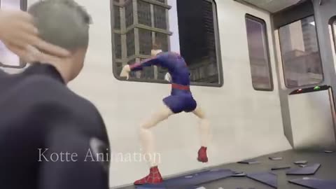 Spider man stop a train spoof
