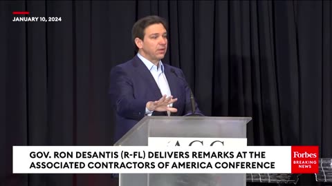 Gov. Ron DeSantis Delivers Remarks At The Associated Contractors of America Conference In Des Moines
