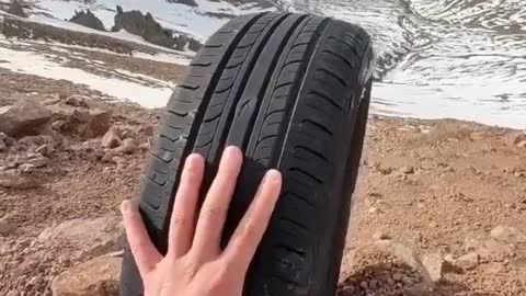 Happy tire, who found its freedom 😁