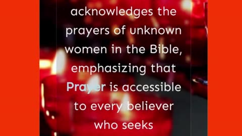 Women Who Prayed in the Bible