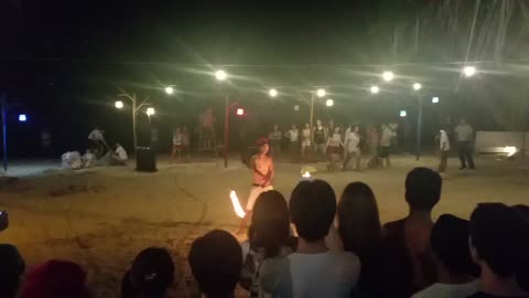 Fire Dancers on Boracay Island Philippines