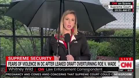 CNN warns of violence from the "far right" after SCOTUS hints at overturning Roe v Wade
