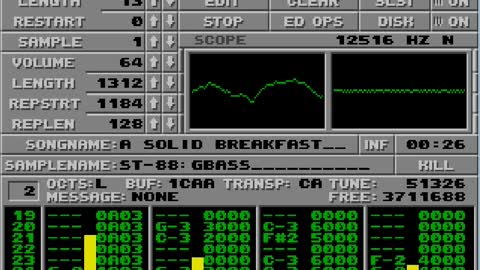 Amiga and Atari ST Protracker Music Mods - A Solid Breakfast