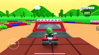 Mario Kart Tour - 8-Bit Jumping Mario Glider Gameplay (Mario Tour Gift Reward)