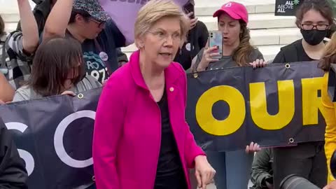 Sen Elizabeth Warren in Full Meltdown Mode in Front of Supreme Court