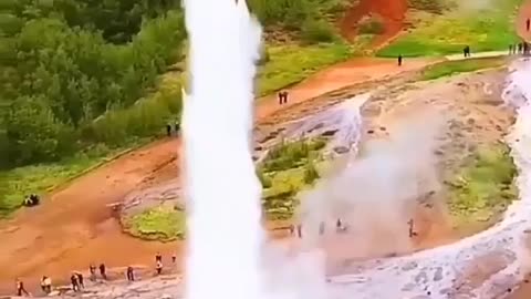 The main geyser of Iceland, which gave the name to all geysers, Geysir