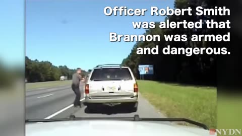 Dashcam captures Georgia cop shooting wanted crook