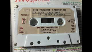 The Present Condition of Local Churches by Dr Ruckman (Thanks Danny Castle) Date60s-70s