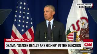 Obama blasts Trump for fanning racial, economic resentments
