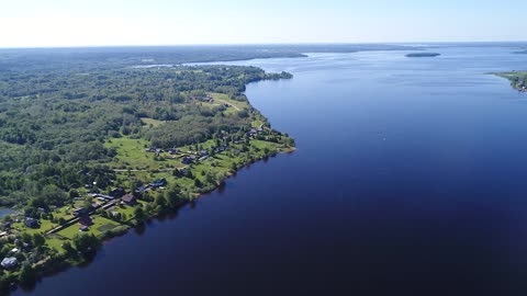 Drone Shot of a Peaceful Lake