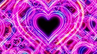 454. Cute Heart Video🥰Romantic Neon Hearts Nigh