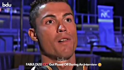 FABULOUS❗ CR7 Got Pissed Off During An Interview 🤣 #shorts