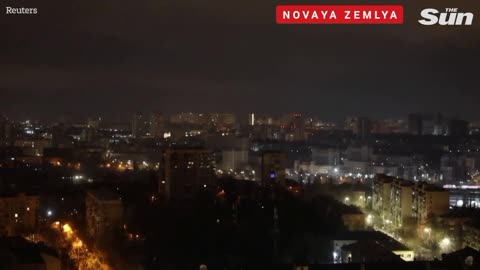 The night raid of Russian kamikaze drones on Kiev Ukraine