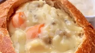 Bread bowl soup