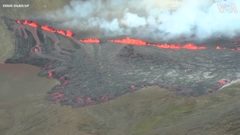 Volcano Near Iceland’s Main Airport Erupts