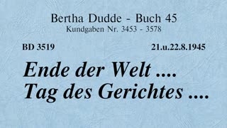 BD 3519 - ENDE DER WELT .... TAG DES GERICHTES ....