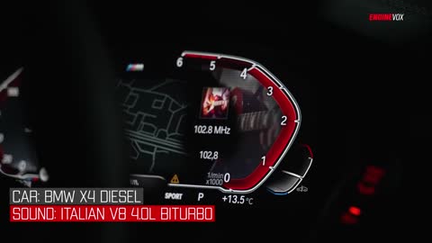 Diesel BMW X4 with next-generation custom active sound system ENGINEVOX