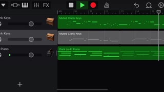 Music made on iPhone in garageband: Lo-Fi Piano