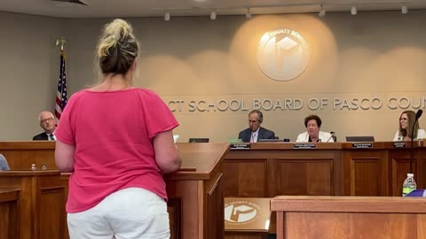 Erin Pasco County School Board Meeting June 15 2021